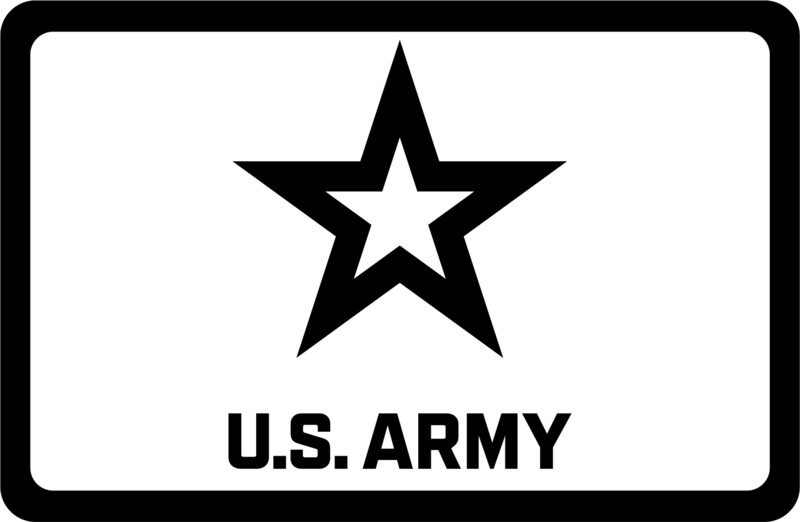U.S. Army Star Logo (WB) - Tow Hitch Cover
